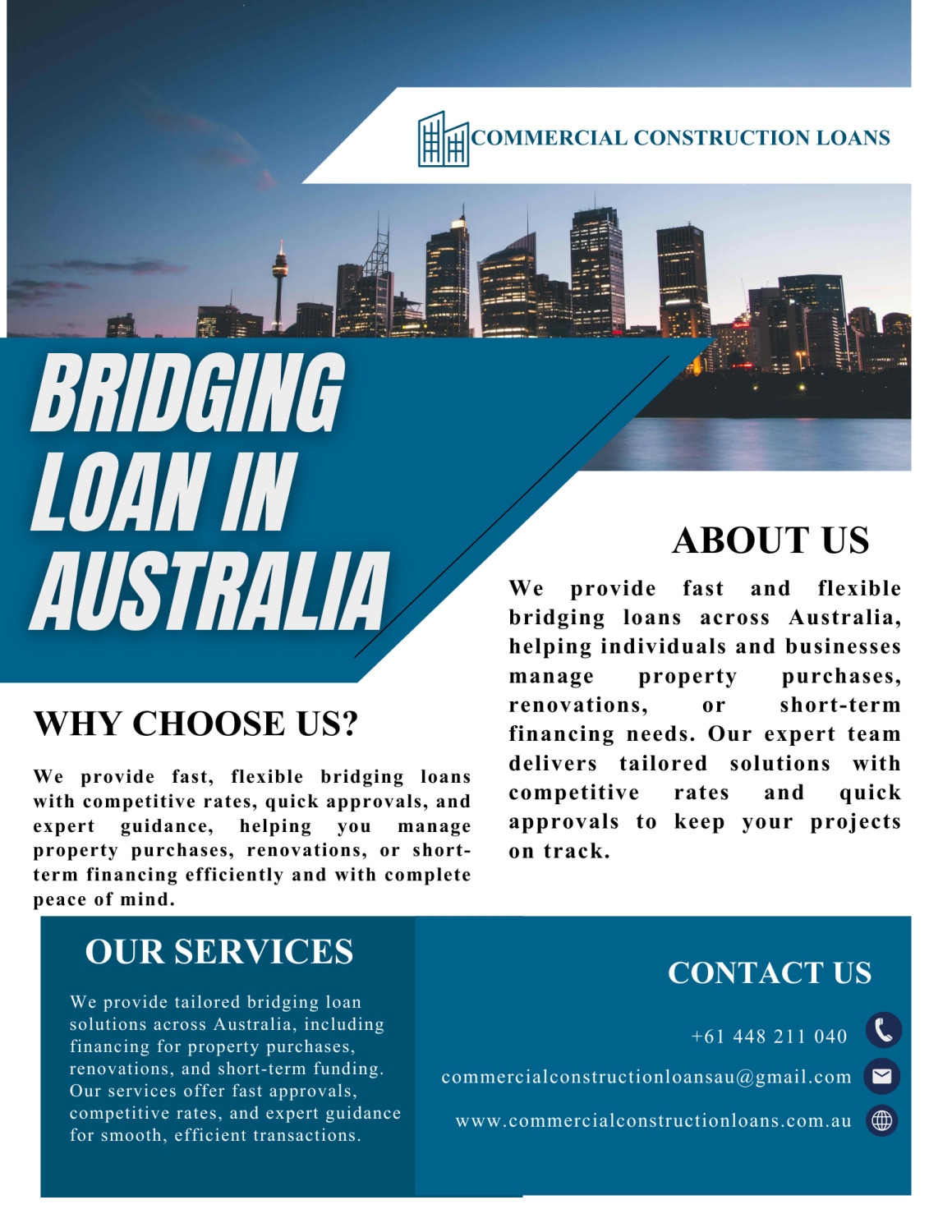 Flexible Melbourne Second Mortgage Loan with Commercial Construction Loans – Fast, Secure & Smart Funding Solutions